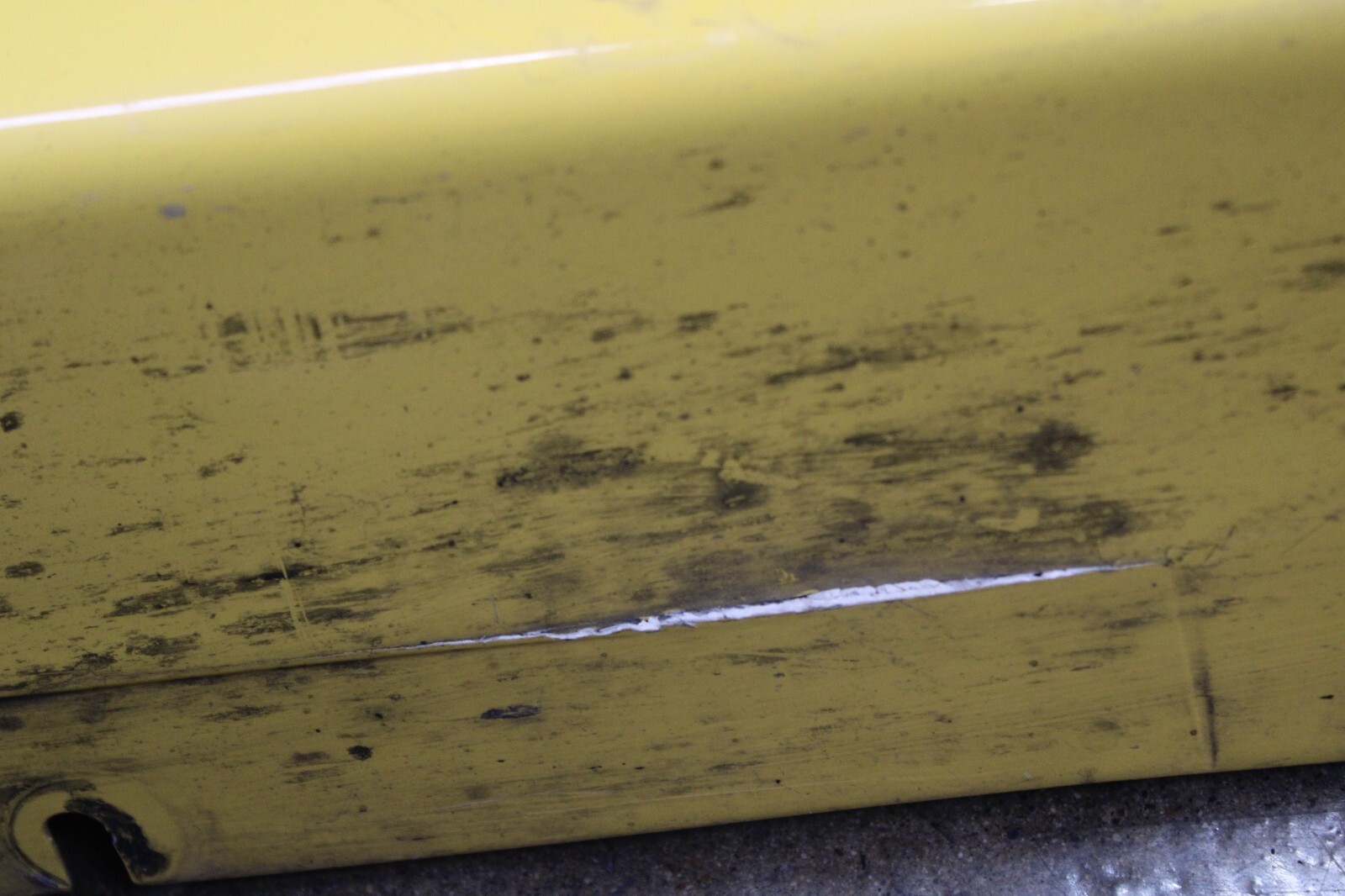Ferrari F430, Coupe, Spider, LH, Rocker Panel, Yellow, Dmg, Used, P/N 68021110