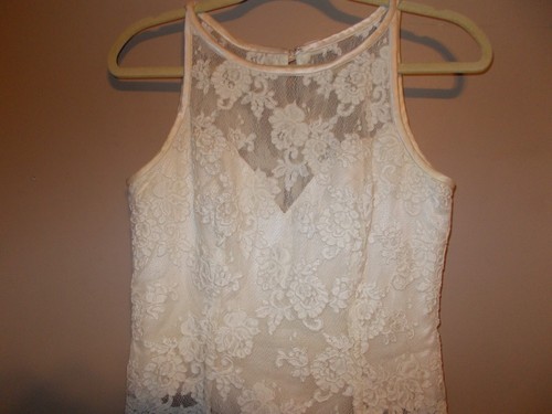 Belsoie Vintage Womens Size 10 White Lace and Red Velvet Long Dress Sleeveless - Picture 2 of 5