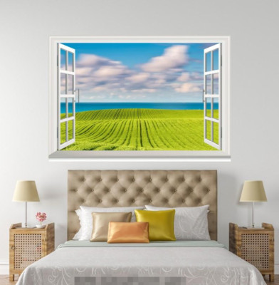 3D Himmel Wiese 556 Offen Windows WallPaper Wandbilder Mauer Druck Deco Carly