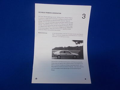 089) Pressemappe Presseinformation NISSA Primera 1994 Reklame Werbung Katalog