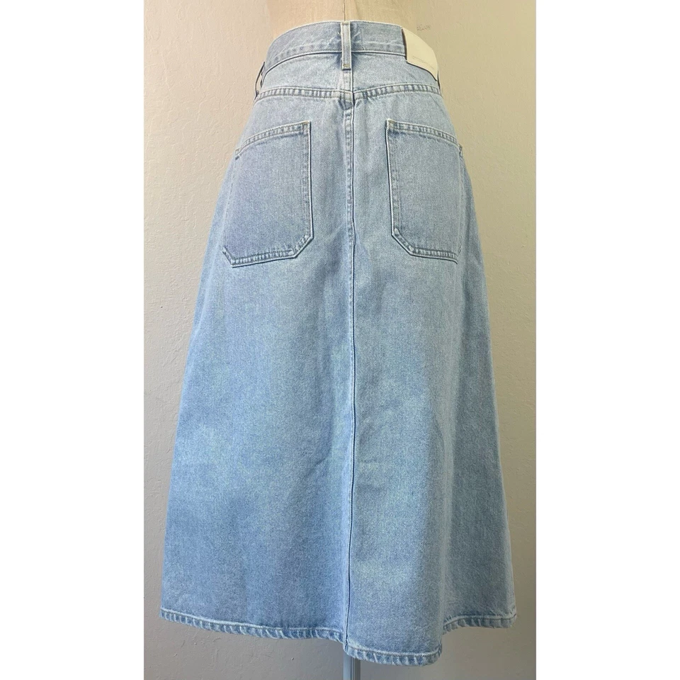 Falda midi denim Citizens Of Humanity Anouk para mujer talla 27 Foto 4 de 4