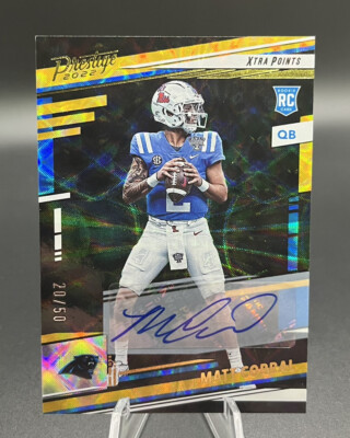 2022 Prestige MATT CORRAL Xtra Points Auto /50 SP Rookie Card RC Panthers #302