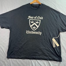 Fear of God Essentials University Logo Heavy Crewneck Tee Black Men  s size XL