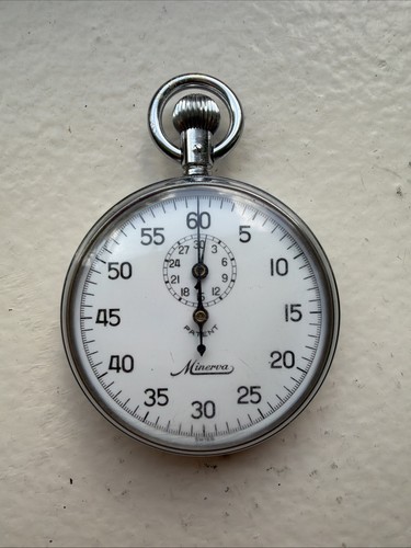 Vintage Minerva Chronograph/Stopwatch Swiss Made WORKING