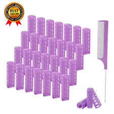 28PCS Self Grip Small Hair Rollers Set 0.6In/1.5Cm Plastic Snap on Rollers