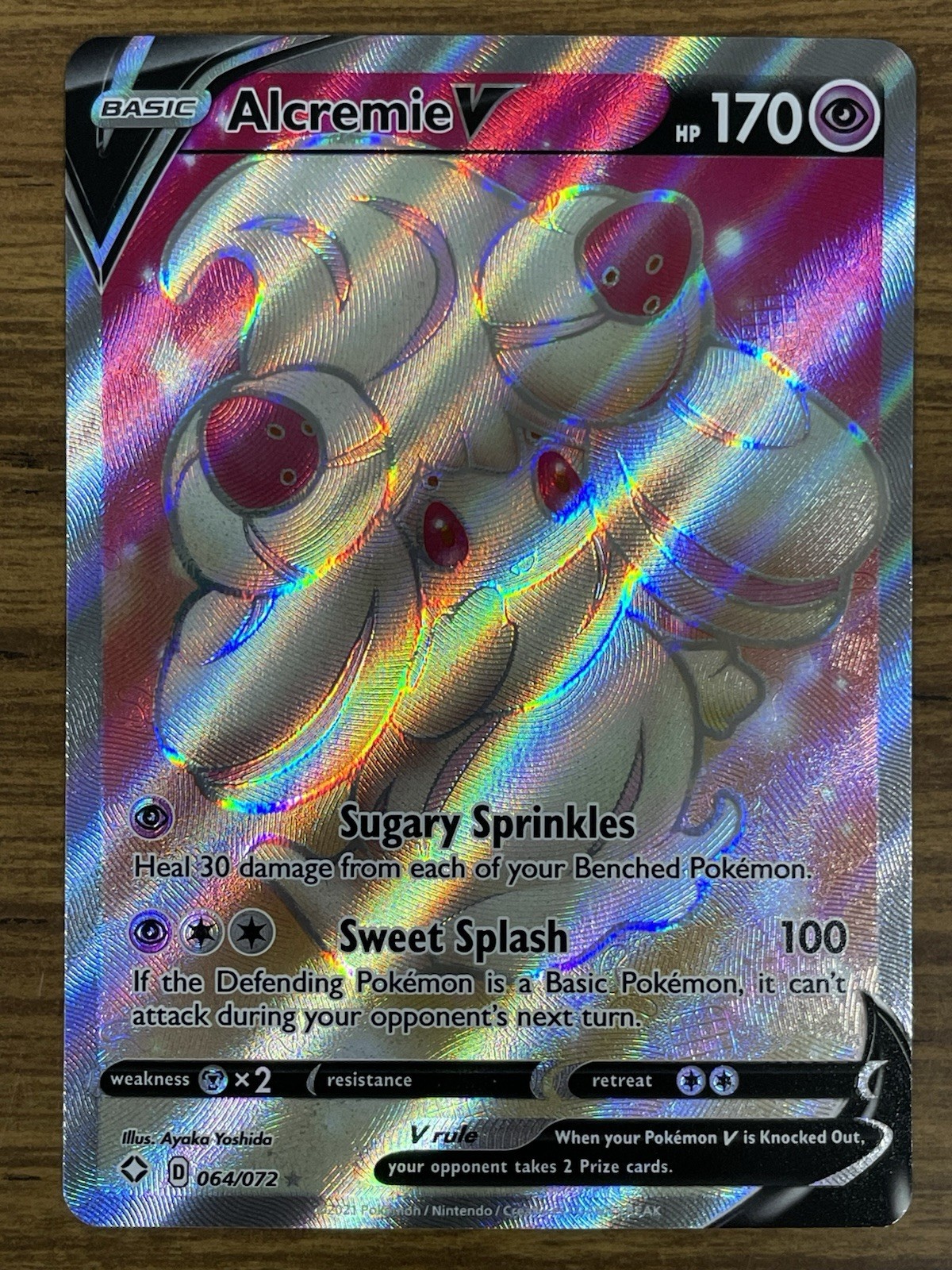 Alcremie V (Full Art) 064/072 Shining Fates Holo (NM)
