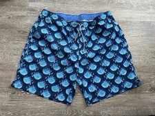 Peter Millar Seaside Collection Lined Swim Trunks Mens XL Puffer Fish Beach 7.5  