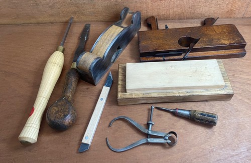 Lot of Hand Tools Planes Sharpening Stone etc.