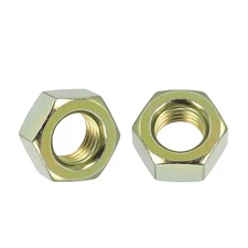 20pcs Hex Nuts - [5/16"-24] Carbon Steel Grade 8 Hardware Nuts, Yellow