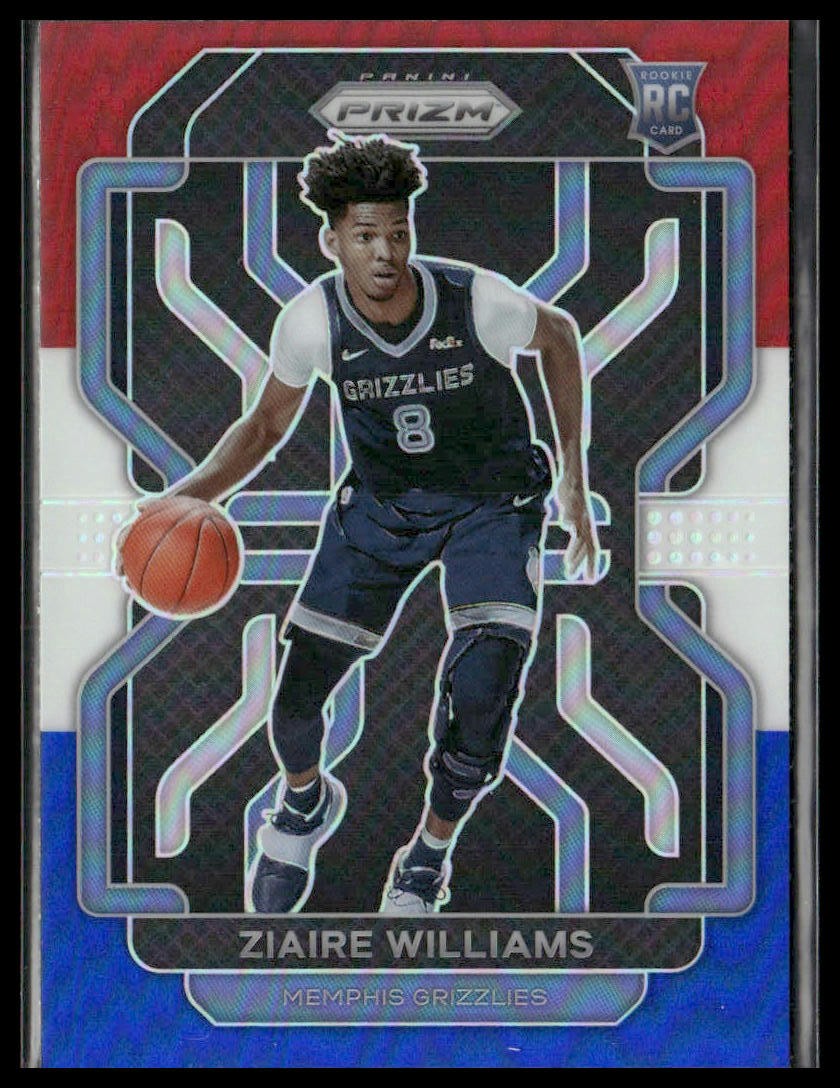 2021-22 Panini Prizm #313 Ziaire Williams Red White and Blue