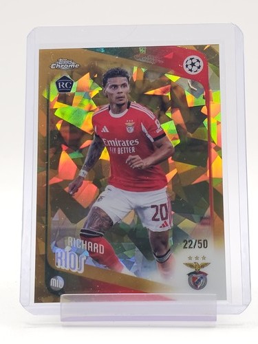 RICHARD RIOS 2025-26 TOPPS CHROME UCL ROOKIE GOLD SAPPHIRE /50 SSP RC Q2045