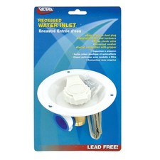 Valterra A01-0176LFVP - White Plastic City Recessed Water Fill with 1/2" FPT