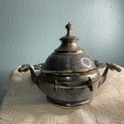 Antique Gray Graniteware Covered Butter Dish No Insert  7 1/2” Tall  9” Wide — photo 4
