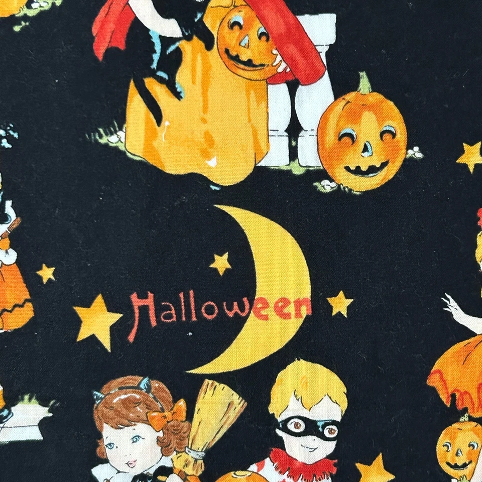Alexander Henry Fabric Trick Or Treat 2006 Halloween Kids Black 31" x 39" Read - Image 4 of 4