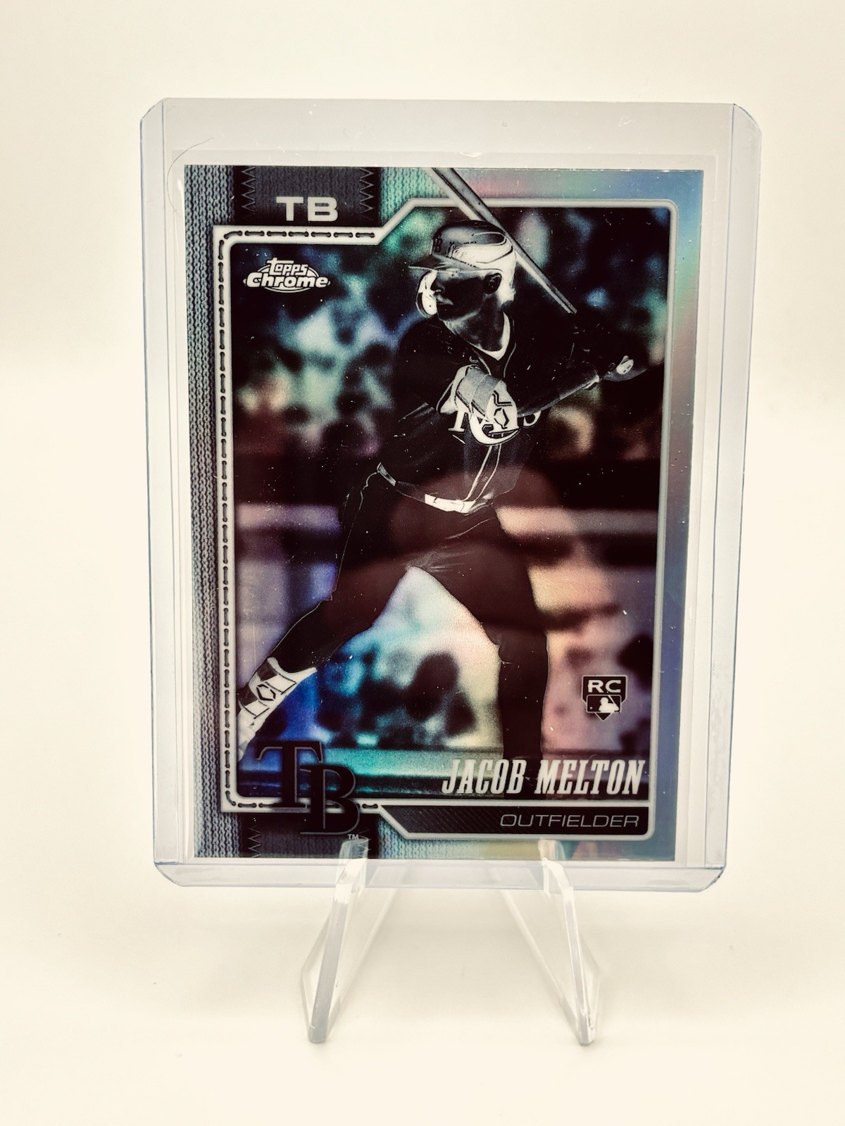 2026 Topps Chrome Jacob Melton Rays Negative Refractor #3 RC