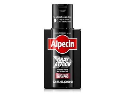 Alpecin Gray Attack Caffeine & Color Shampoo for Men 6.76 Fl Oz | Gradually Dark