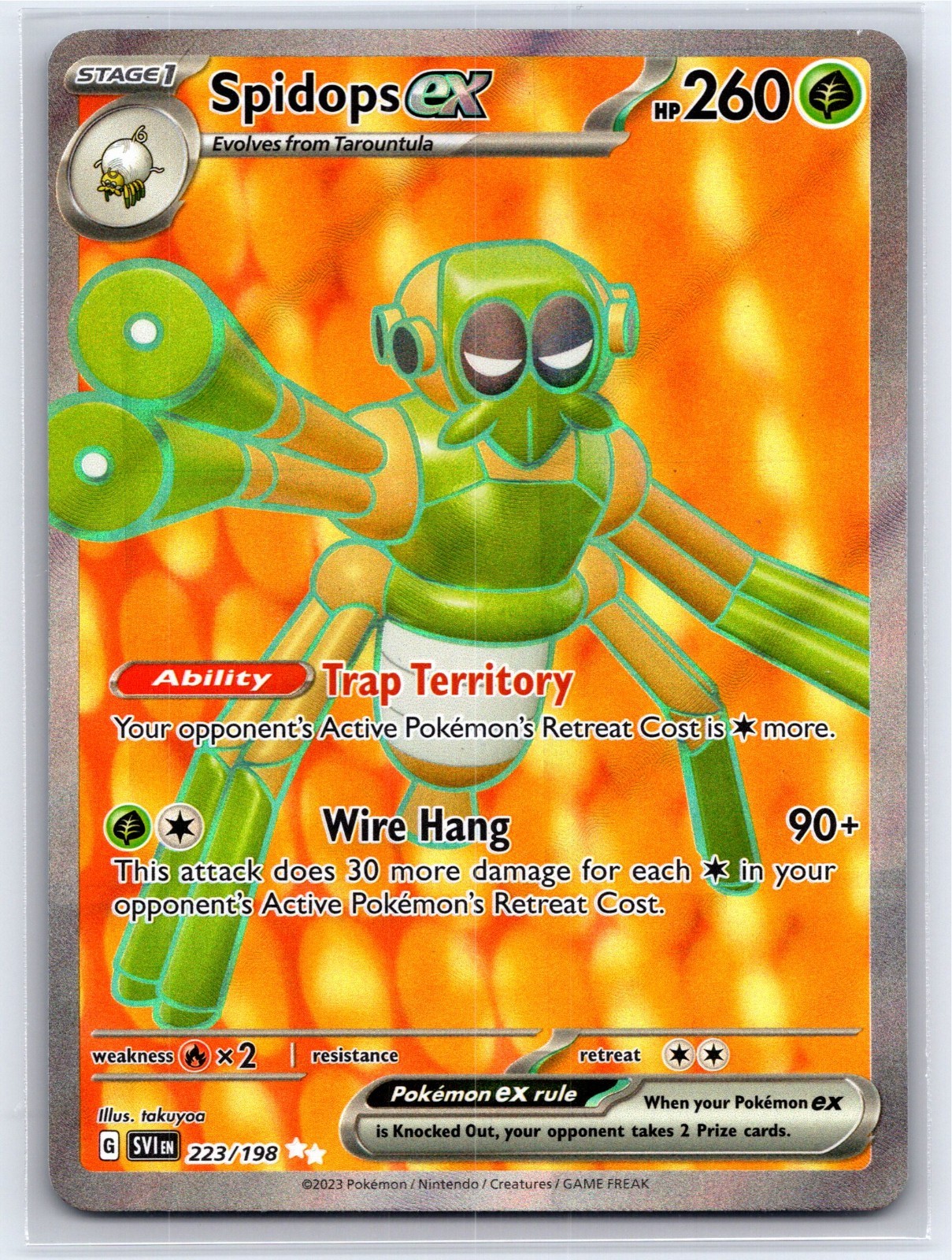 Spidops ex 223/198 - Pokemon Scarlet & Violet Base Set - Ultra Rare - NM