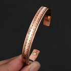 Pure Copper Magnetic Adjustable Handmade Vintage Bangle Jewelry Gift CB-23-061 — photo 1