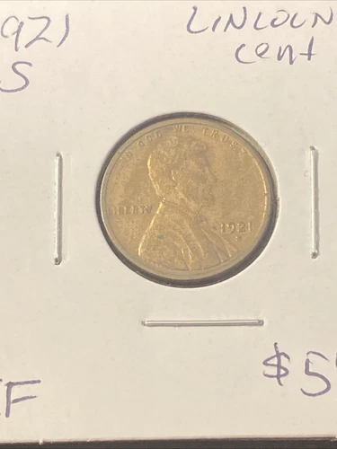 1921 S Lincoln Cent XF. $5