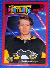 2020-21 Upper Deck Series 2 EMIL LARMI RC #P-97 Portraits Red Penguins