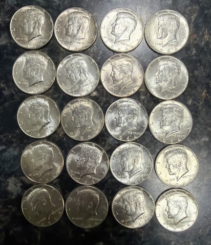 1964 Kennedy Silber Half Dollar Rolle mit 20 Münzen Gem Proof Lot, US Münze - Bild 3 von 5