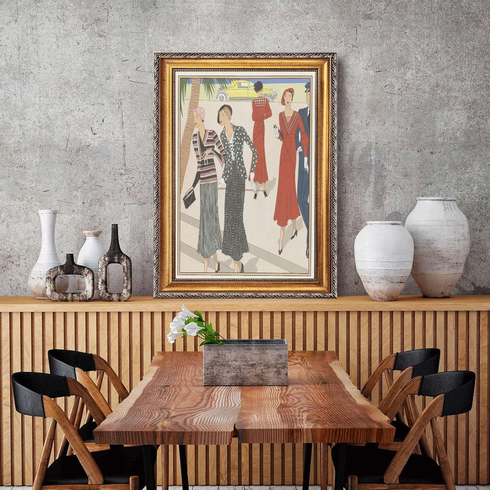 Canvas Print Oil Paintings Reproduction Art Deco fashion illustration