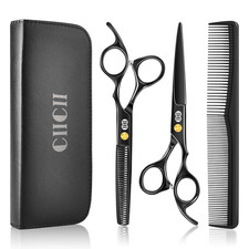 CIICII Hair Cutting Scissors Shears Kit, Professional Barber Haircut Scissors Se