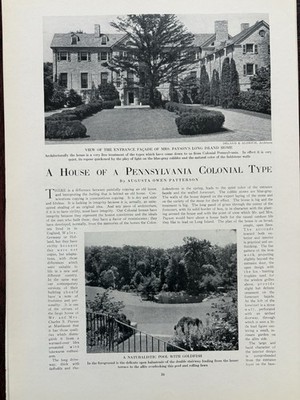 Joan Whitney Payson Delano & Aldrich Home 10 pg Manhasset Vintage Magazine 1930