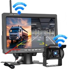 Kabellos Rückfahrkamera LKW BUS Mit Funk 7 Zoll Monitor Rückfahrsystem 12V 24V