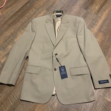 NEW Nautica Mens Classic Traditional Blazer Tailored Jacket Beige 44R