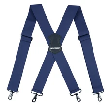 MELOTOUGH Men's Suspenders Fully Elastic 2 Inch Wide X-Back Work Suspenders w...