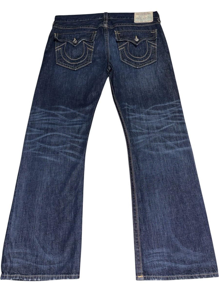 Vintage True Religion Ricky Straight Horseshoe Embroidery Denim