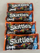 4 Packs SKITTLES Shriekers Sour Candy 3.6 Oz Share Size Assorted Flavors