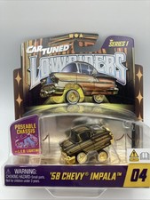 CarTuned 58 Chevy Impala Black 04 Series 1 Lowriders LED Glow Lowriders 1/64   