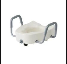 Raised Toilet Seat 5" Height Raised 400bs for Round  Elongated Toilet Lockable