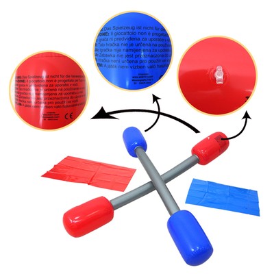 Jeu De Joute Gonflable Pour Extérieur - Set Combat Avec Bâtons PVC Et Tapis Rembourrés - Pour Plage, Jardin, événements - Enfants Et Adultes - 3