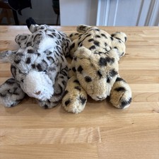 FAO Schwarz Cheetah Leopard Cubs Plush 11 Stuffed Animal Soft 2018 2022