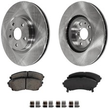 Front Brake Disc Rotors and Pads Kit For Cadillac CTS 2008 2009 2010 2011-2014