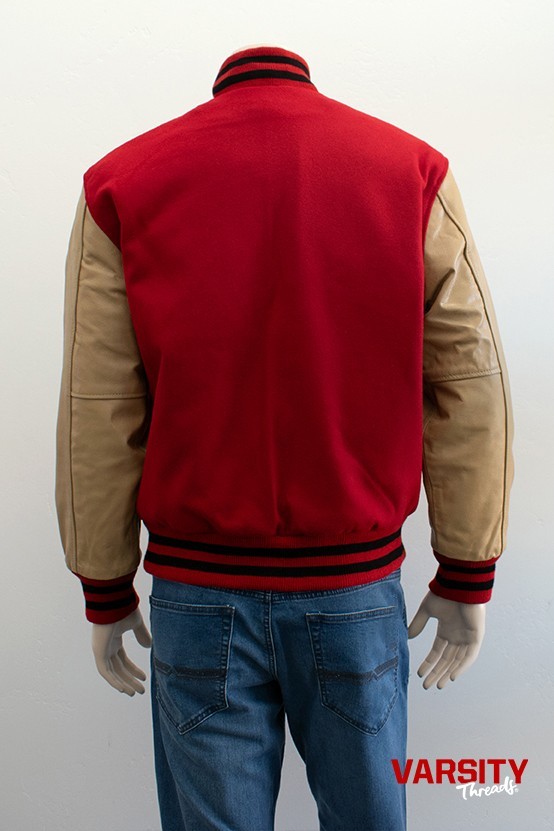 Glee Cheerios Varsity Letterman Mens Leather Wool Jacket Premium VarsityThreads™