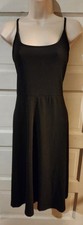 Sleeveless Black 1XL Cami Skater Midi Dress