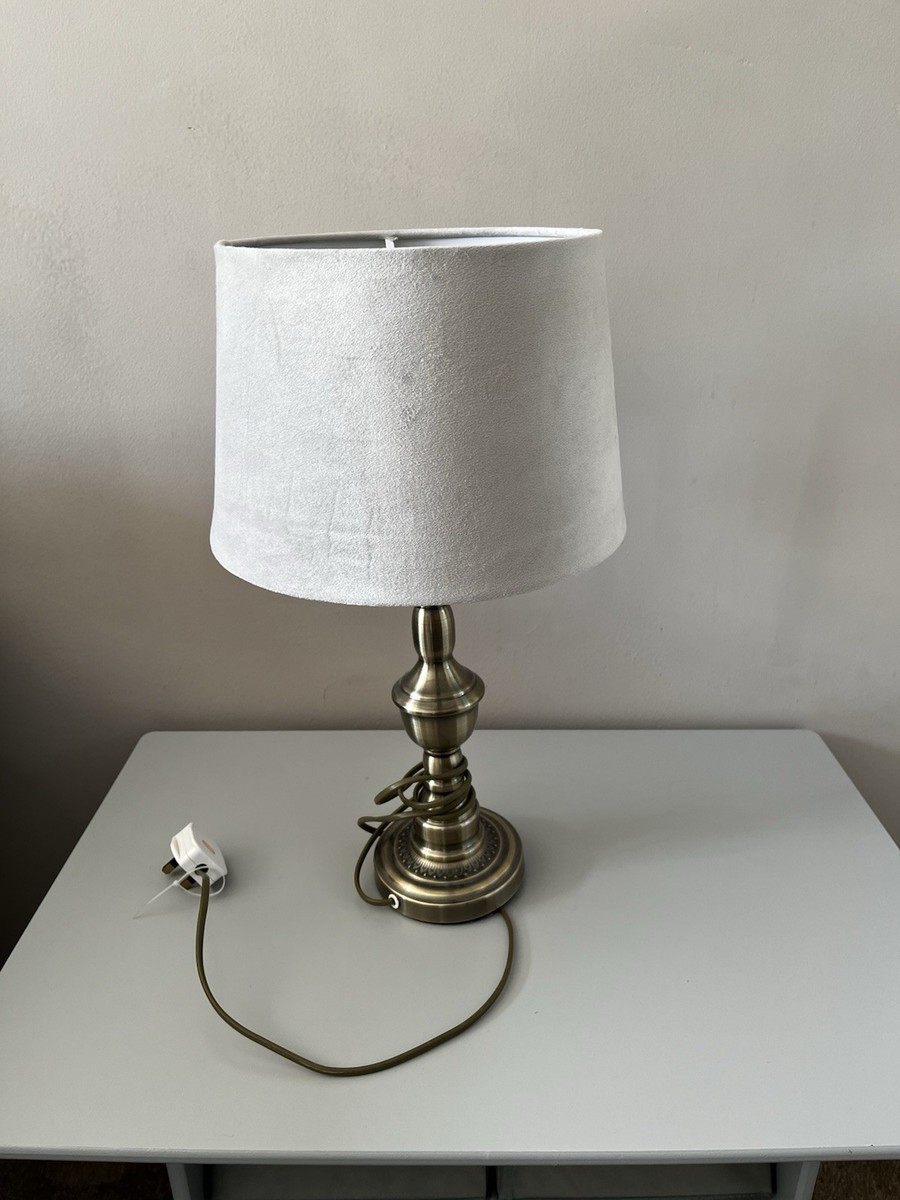 Dunelm Vintage-Style Table Desk Lamp Antique Tone Metal, Art Deco