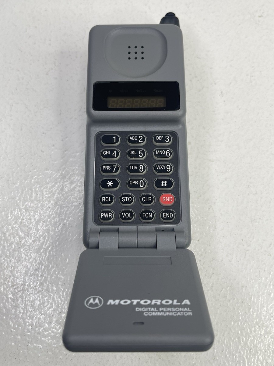 【箱付き・美品】Motorola ブリックフォン【1992年モデル】 Vintage Motorola Brick Flip Cell Phone MODEL Battery Gray BIG