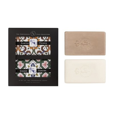 Castelbel Santal Tonka and Green Sencha Soap Bars Set (2x200 g) Vegetable...