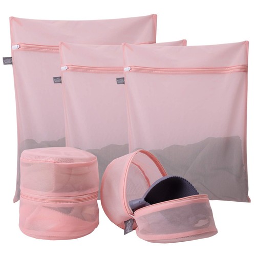 Laundry Bag Mesh Wash Bags, Washing Machine Wash Bag, Net Washer Sack with Zi...