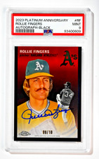 2023 Topps Chrome Platinum Anniversary Rollie Fingers Auto Black /10 SSP PSA 9