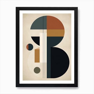 Desert Daze; Boho Mid Century Oasis gerahmtes Wandbild Poster Leinwanddruck Bild