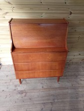 mid century teak bureau desk vintage  🚛FREE DELIVERY  AVAILABLE🚛