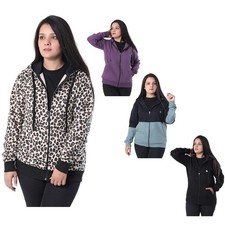 Ladies Plain Zip Up Hoodie Sweatshirt Womens Fleece Jacket Hooded Top Hoody UK