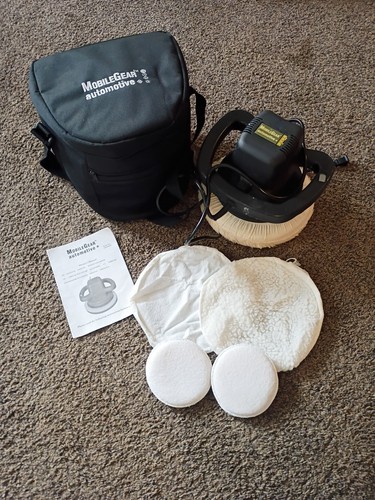 Mobile Gear Car Buffer Kit with Case, Manual, & Extra Polishing Pads - Tested