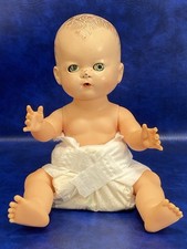 Vtg Vinyl Body Sleepy Eye broke Toy Baby Doll Made in USA Pat No 225   AS-IS